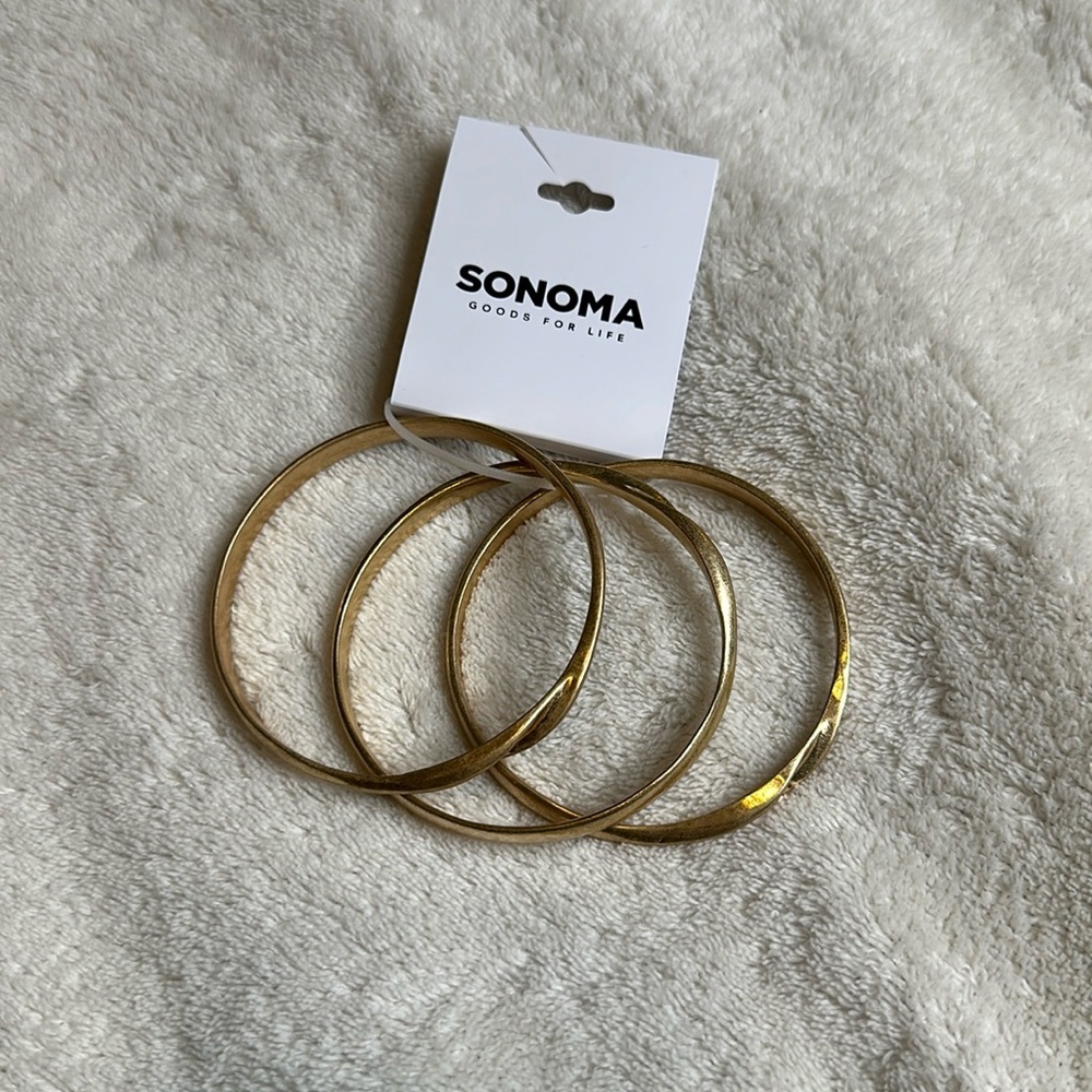 Sonoma 3 pack‎ gold bracelets/bangles